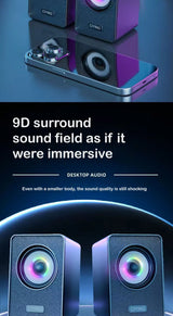 USB powered desktop computer speakers