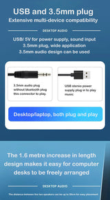 USB powered desktop computer speakers