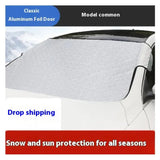 car windshield snow cover